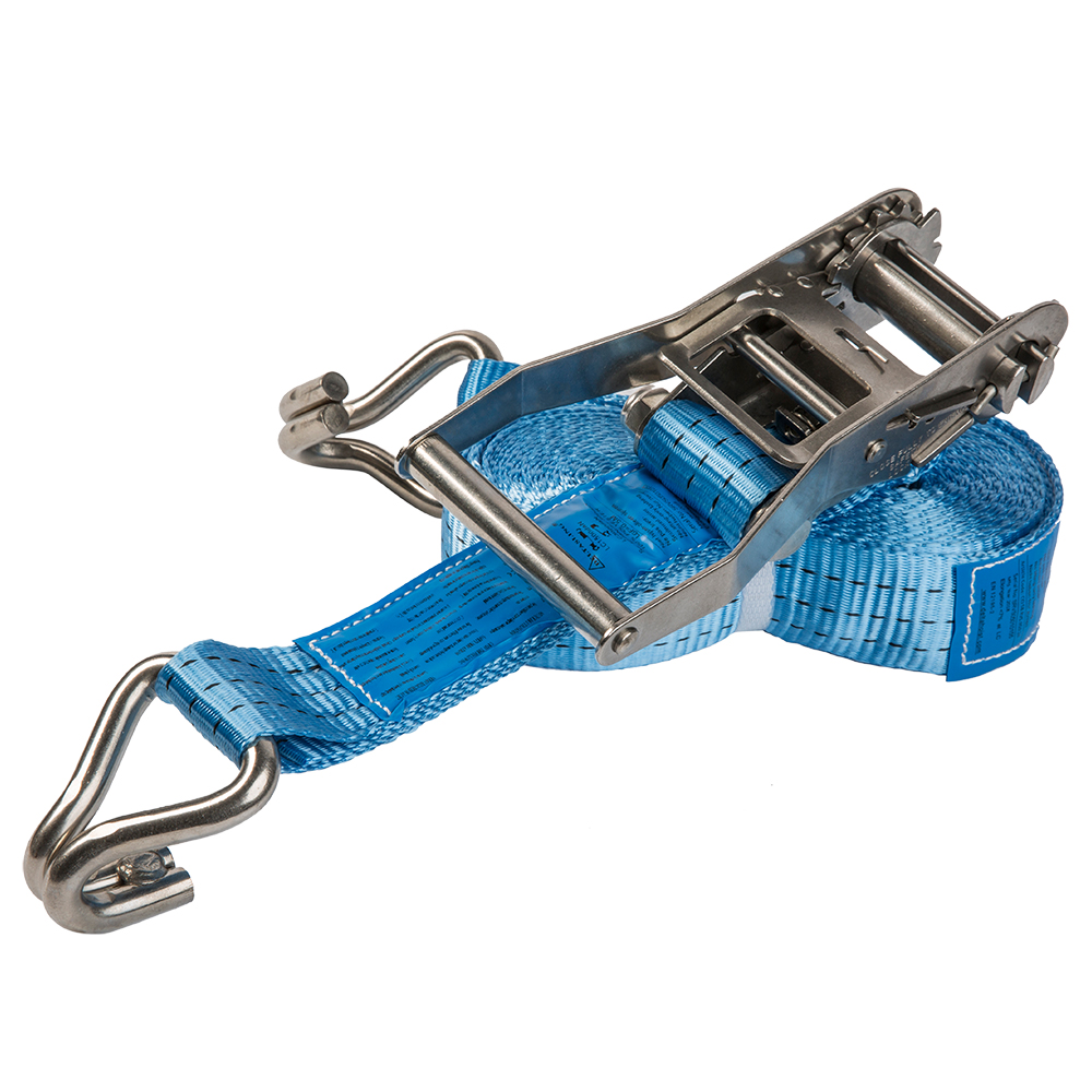 DELTASLING Ratchet tie down with stainless steel ratchet – 50 mm x 10 m